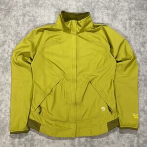 Mountain Hardwear Tempo Windstopper Jacket Womens M Olive Green GORE Soft Shell